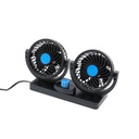 Mini Electric Car Double Fan 360 Degree Rotating 2 Gear Car Cooling Fan