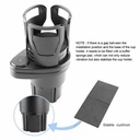 2 In 1 Car Cup Holder Expander Adapter Base Tray 360 Rotating Multifunctional Dual Cup Holder Bottle Holder Extender Auto Stand