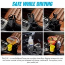 2 In 1 Car Cup Holder Expander Adapter Base Tray 360 Rotating Multifunctional Dual Cup Holder Bottle Holder Extender Auto Stand