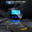 120W Auto Digital Tire Inflator Portable Air Compressor Pump With Light 150 PSI Car Air Pump