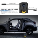120W Auto Digital Tire Inflator Portable Air Compressor Pump With Light 150 PSI Car Air Pump