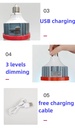 Retractable 18650 rechargeable LED light bulb mobile night market light
