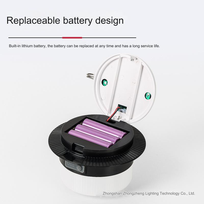 Emergency outdoor stall USB rechargeable 18650 battery led camping light tent lamp solar lights