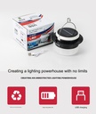 Emergency outdoor stall USB rechargeable 18650 battery led camping light tent lamp solar lights