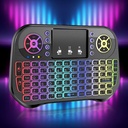I10 Mini Wireless Keyboard Rechargeable 2.4G 7 Color Backlit Keyboard Touchpad Bluetooth-compatible Gamepad