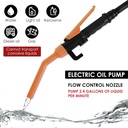 Liquid Transfer Pump Battery Powered Fuel Transfer Pump with Flow Control Nozzle 2.4 Gallons Portable Fuel Transfer Pump