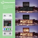 Tuya WiFi Intelligent 63A Circuit Breaker Backlit Single-Phase Energy Meter Auto-Reclosing Protector LCD Display APP Remote Control