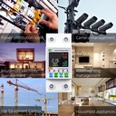 Tuya WiFi Intelligent 63A Circuit Breaker Backlit Single-Phase Energy Meter Auto-Reclosing Protector LCD Display APP Remote Control