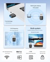 WIFI 6 286.8Mbps USB Dongle 2.4GHz Mini USB WiFi Card Adapter Driver Free Wireless Network Receiver For Windows 7 10 11