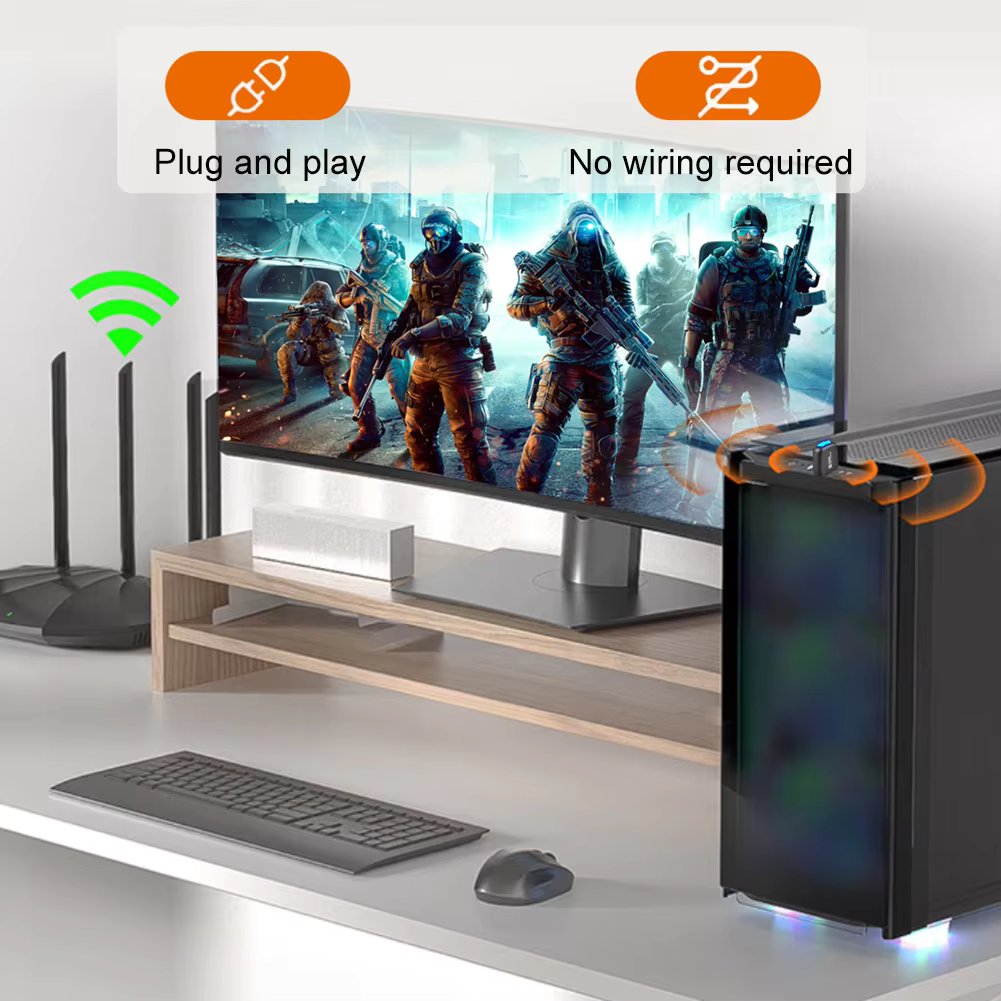 WIFI 6 286.8Mbps USB Dongle 2.4GHz Mini USB WiFi Card Adapter Driver Free Wireless Network Receiver For Windows 7 10 11