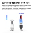 WIFI 6 286.8Mbps USB Dongle 2.4GHz Mini USB WiFi Card Adapter Driver Free Wireless Network Receiver For Windows 7 10 11
