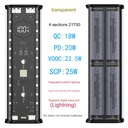 4* 21700 Battery Holder USB DIY Power Bank Box 22.5W Fast Charging Housing Battery Case Quick Charge Solderless Mobile Power bank Kit (battery not included)