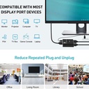 DisplayPort 8K DP1.4 Bi-directional Switcher Splitter 8K@30Hz 4K@120Hz with remote control