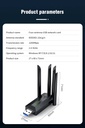 1200Mbps WiFi USB Adapter Dual Band 2.4G/5Ghz Wi-Fi Dongle 802.11AC Powerful Antenna Wireless Receiver