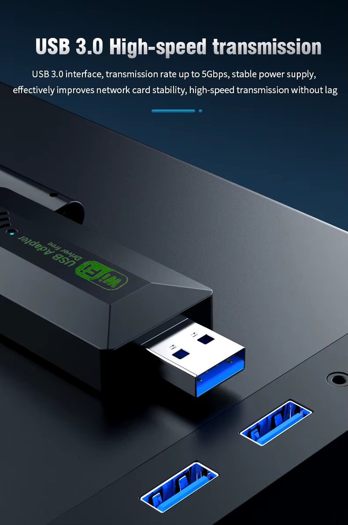 1200Mbps WiFi USB Adapter Dual Band 2.4G/5Ghz Wi-Fi Dongle 802.11AC Powerful Antenna Wireless Receiver