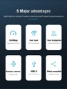 1200Mbps WiFi USB Adapter Dual Band 2.4G/5Ghz Wi-Fi Dongle 802.11AC Powerful Antenna Wireless Receiver