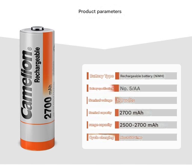 Camelion Flying Lion KTV Microphone NiMH Rechargeable Battery No. 5 AA 2700 mAh