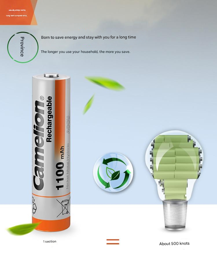 Camelion 1.2V No. 7 AAA NiMH rechargeable battery 1100 mAh