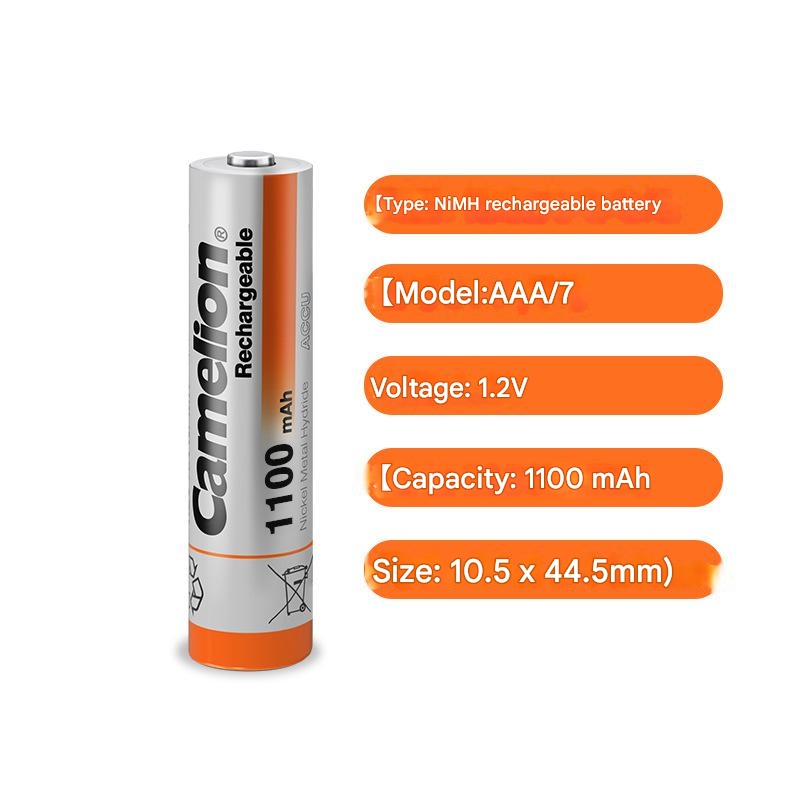 Camelion 1.2V No. 7 AAA NiMH rechargeable battery 1100 mAh
