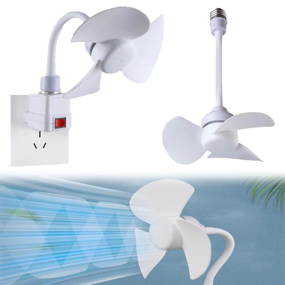 Small Socket E27 Screw-in Ceiling Fan 5.5 Inch Mini Ceiling Fan with E27 socket holder