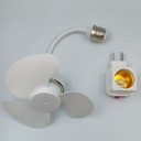 Small Socket E27 Screw-in Ceiling Fan 5.5 Inch Mini Ceiling Fan with E27 socket holder