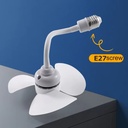 Small Socket E27 Screw-in Ceiling Fan 5.5 Inch Mini Ceiling Fan with E27 socket holder