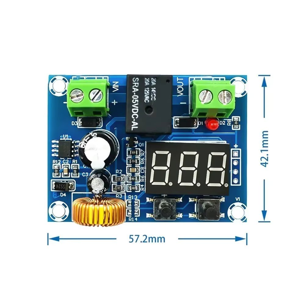 XH-M609 Low Voltage Disconnect Switch Cut Off 12V 24V 36V Digital LED Display Over-Discharge Protect for 12-36V Lithium Battery