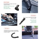 120W Wireless Rechargeable Car Vacuum Cleaner Mini Auto Home Dual-Use Cleaner Wet / Dry vacuum cleaner with LED Light