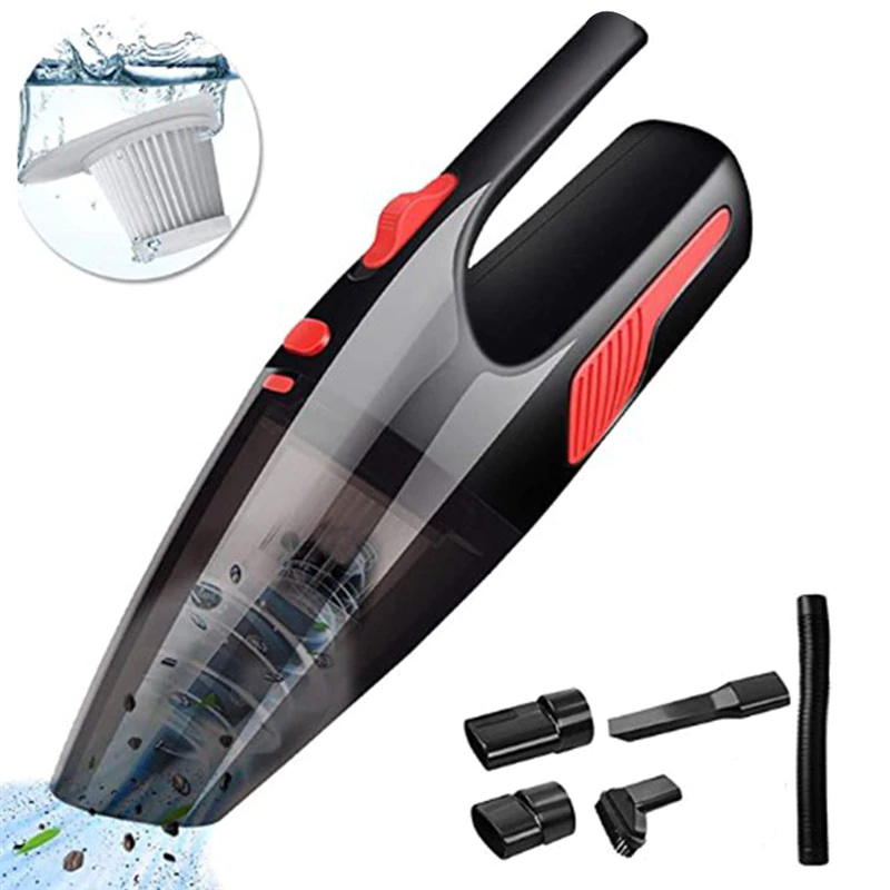 120W Wireless Rechargeable Car Vacuum Cleaner Mini Auto Home Dual-Use Cleaner Wet / Dry vacuum cleaner with LED Light