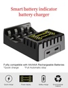4 Slot Intelligent Fast Charge With Indicator For 1.2V NiMH NiCd AAA/AA Rechargeable Batteries USB C Micro Jack