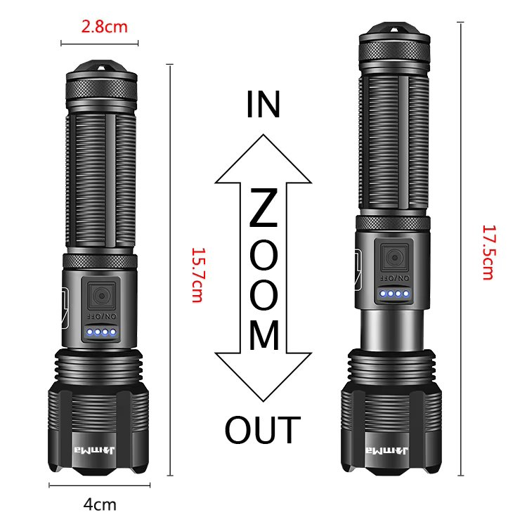 XHP50 18650 Rechargeable LED Flashlight