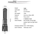 XHP50 18650 Rechargeable LED Flashlight