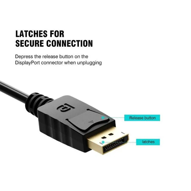 1.8M 1080P DisplayPort to HDMI-compatible Adapter Converter Display Port Male DP to male HD TV Cable Adapter Video Audio For PC TV