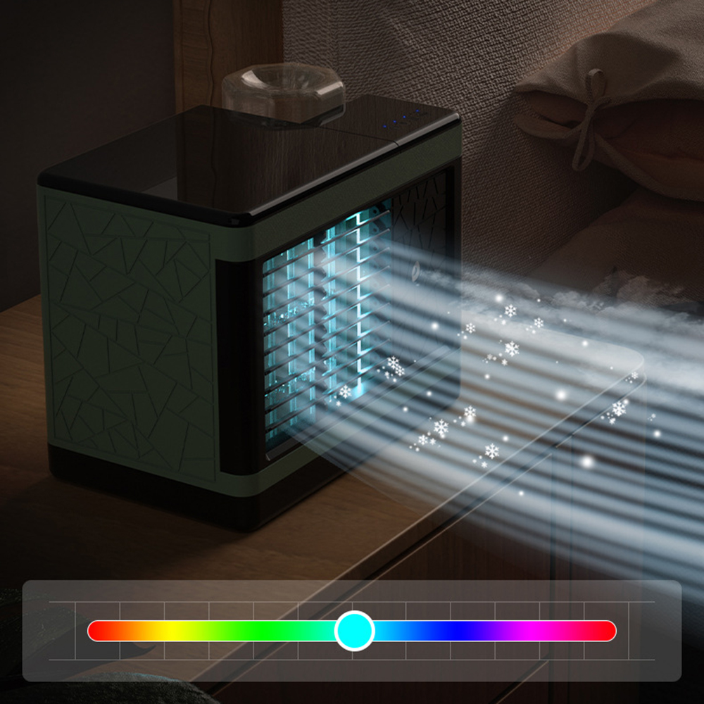 Mini air cooler office desktop portable humidification spray air cooler home office air cooling fan