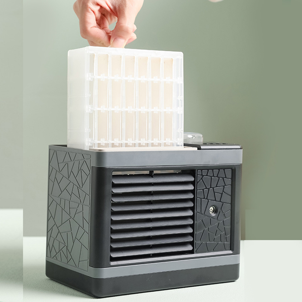 Mini air cooler office desktop portable humidification spray air cooler home office air cooling fan