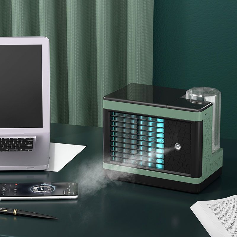 Mini air cooler office desktop portable humidification spray air cooler home office air cooling fan