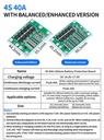 4 string 14.8V 16.8V 4S 40A Li-ion Lithium Battery 18650 Charger BMS Protection Board