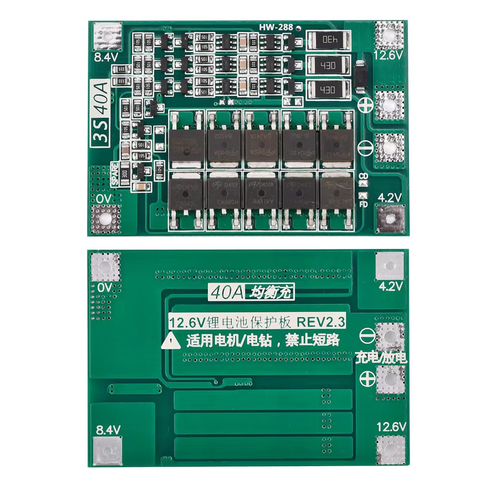 4 string 14.8V 16.8V 4S 40A Li-ion Lithium Battery 18650 Charger BMS Protection Board