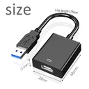 USB 3.0 to HDMI Adapter 1080P USB To HDMI-Compatible Video Converter External USB Adapter Video Adapter Cable