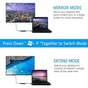 USB 3.0 to HDMI Adapter 1080P USB To HDMI-Compatible Video Converter External USB Adapter Video Adapter Cable