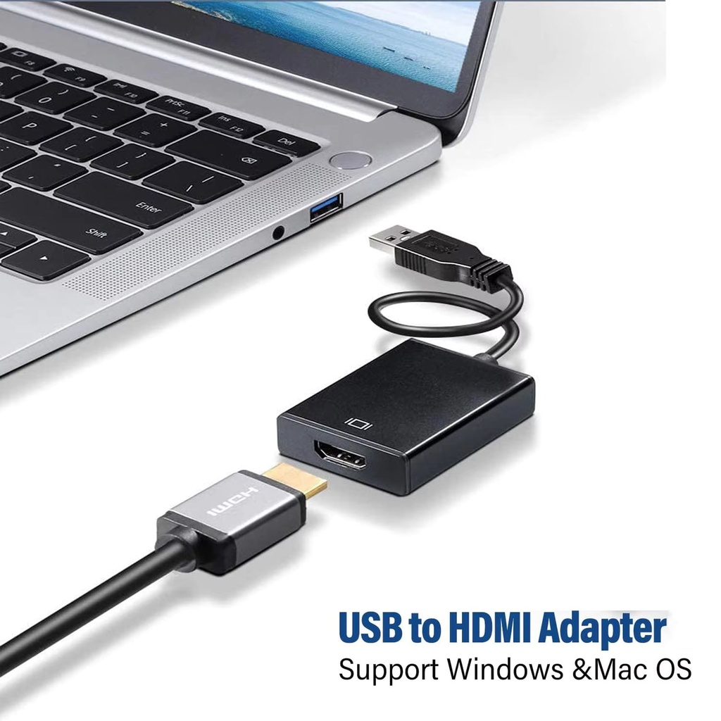 USB 3.0 to HDMI Adapter 1080P USB To HDMI-Compatible Video Converter External USB Adapter Video Adapter Cable