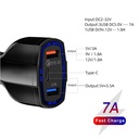 35W PD Quick Charge 3.0 QC 3.0 Type C Dual USB Port Fast Charger Car Phone Charging Adapter