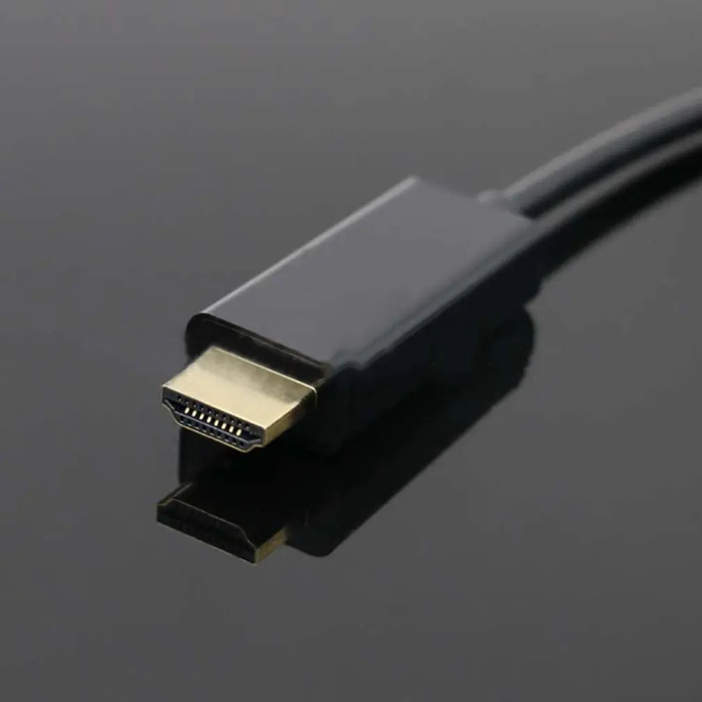 1.8M 1080P DisplayPort to HDMI-compatible Adapter Converter Display Port Male DP to male HD TV Cable Adapter Video Audio For PC TV