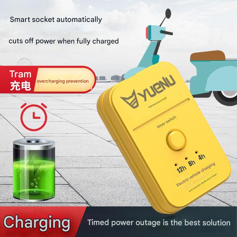 Timer electric vehicle protector automatic power off socket (500W)