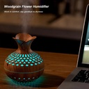 300ml wooden vase colorful light Cool Mist Air Humidifier