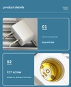 LED Human Infrared Sensor Lamp Base Intelligent Time-Delay Switch Holder E27 Wall Plug Type