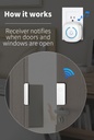 Split type Door And Window Sensor Wireless Door Magnet Sensor 60 Songs Home Protection Security Anti-Theft Alarm Volume Reminder