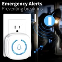 Split type Door And Window Sensor Wireless Door Magnet Sensor 60 Songs Home Protection Security Anti-Theft Alarm Volume Reminder