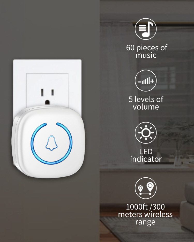 Wireless Motion Sensor Detector Alarm Home Security Alarm Store Ring Door Entry Doorbell Alert