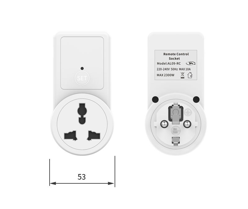 433.92MHZ RF Wireless Remote Control Power Outlet Light Switch Socket Remote Control Socket